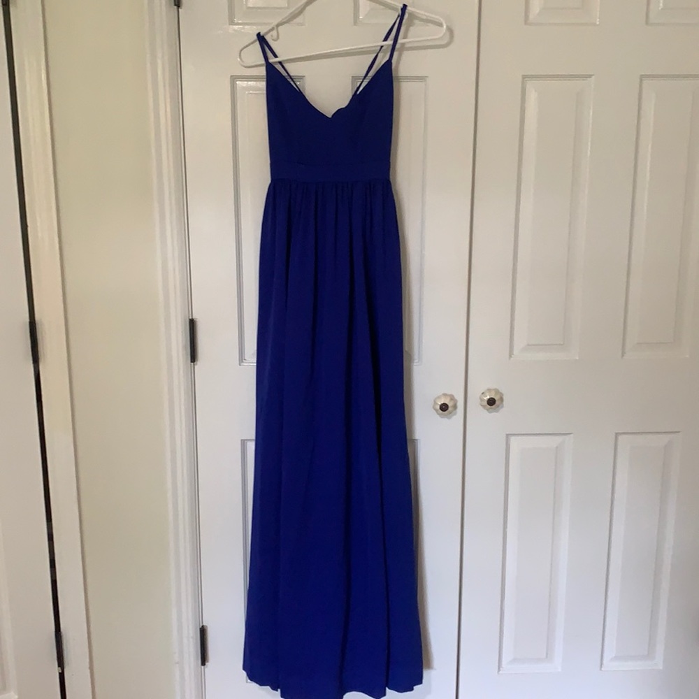 J. Crew Royal Blue Maxi Dress.  Size 000.